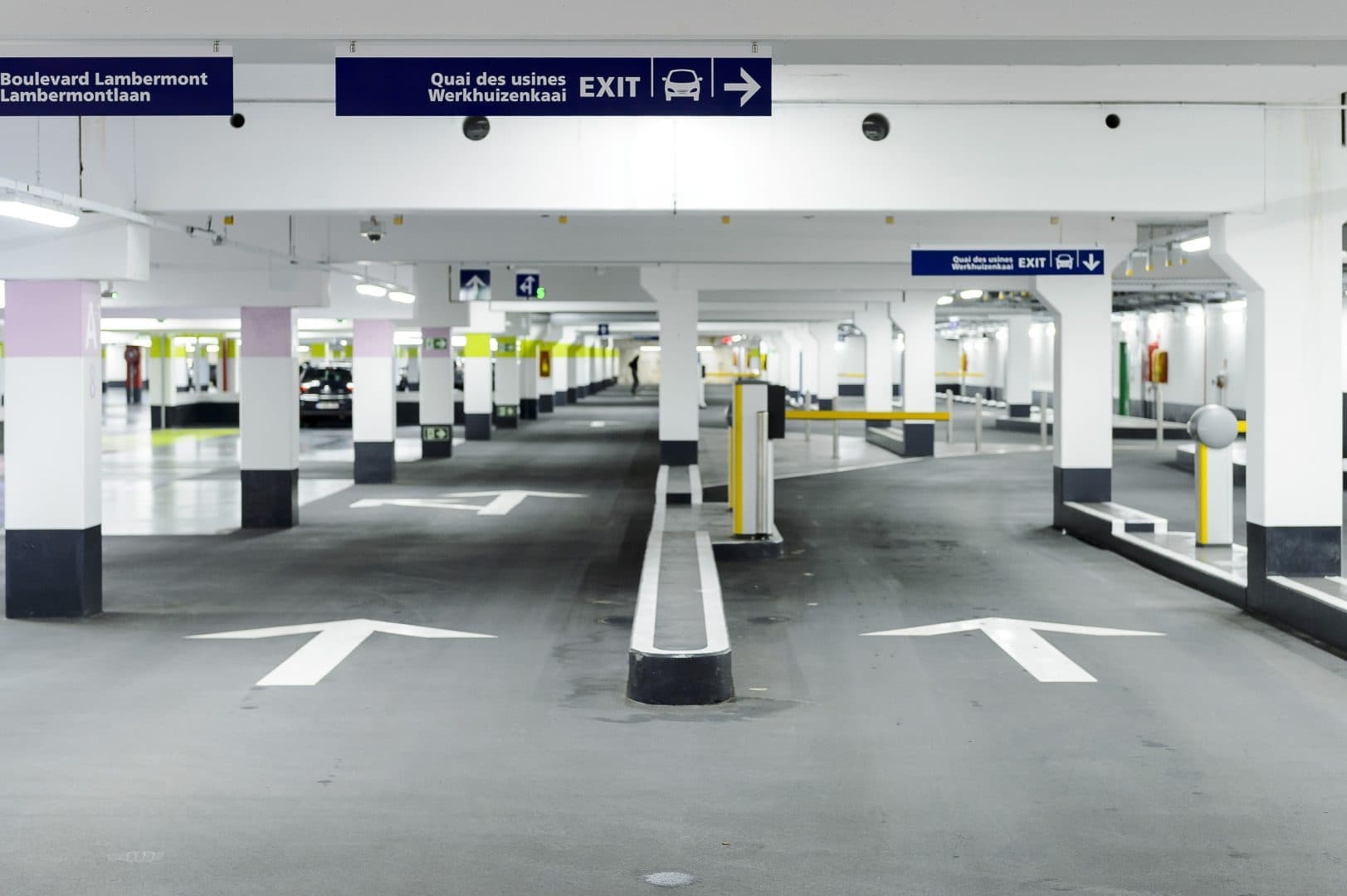 Docks parking aerial view