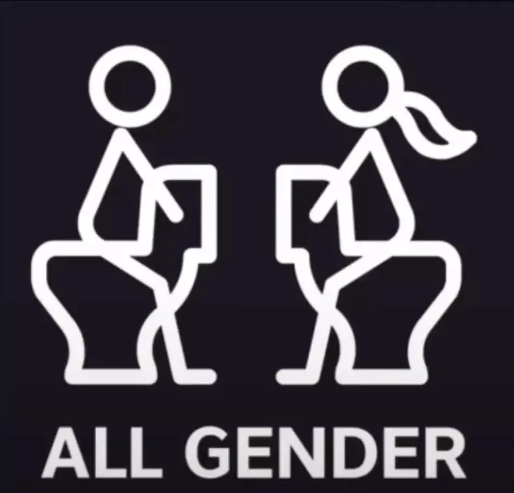 All gender toilets signage at SILO Brussels