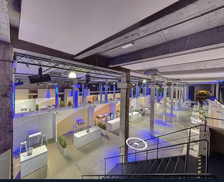 Trade show setup with exhibition stands at SILO Brussels